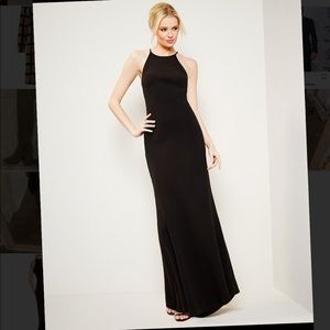 Calvin Klein Crepe Halter Gown